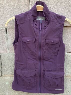 Eddie Bauer Vest Womens XSTravex Purple Regular Fit Utility Outdoors Hiking